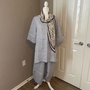 Bryn Walker - Olivier Pant - Small - Grey Crossdyed Linen